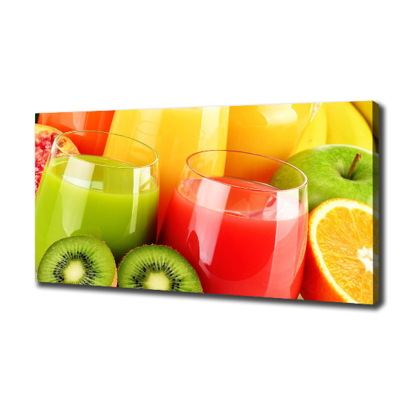 Cuadro canvas con impresión uv duradera horizontal Jugos de frutas