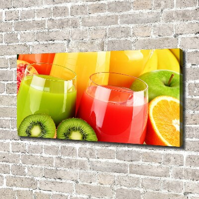 Cuadro canvas con impresión uv duradera horizontal Jugos de frutas