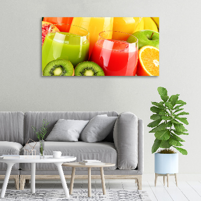 Cuadro canvas con impresión uv duradera horizontal Jugos de frutas