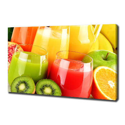 Cuadro canvas con impresión uv duradera horizontal Jugos de frutas