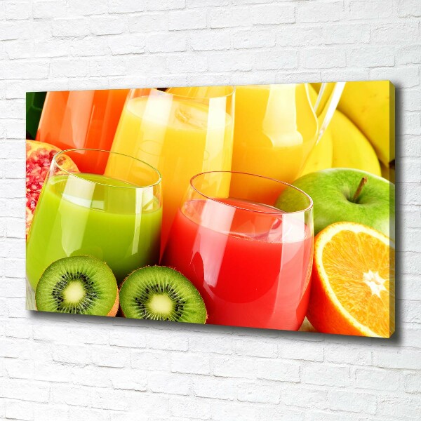 Cuadro canvas con impresión uv duradera horizontal Jugos de frutas