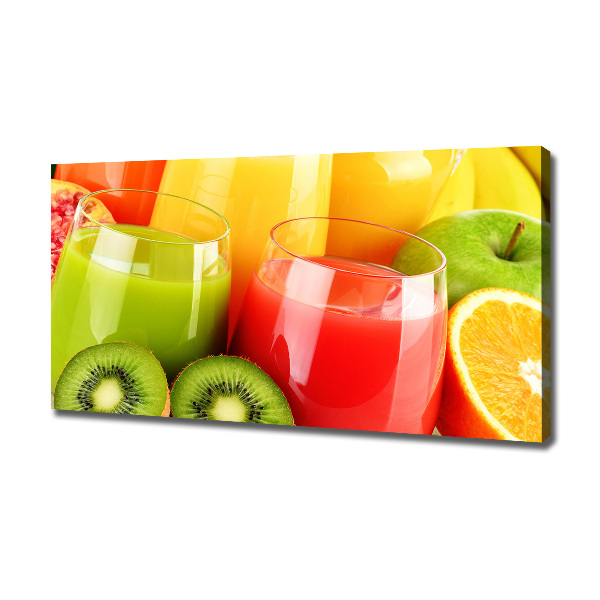 Cuadro canvas con impresión uv duradera horizontal Jugos de frutas
