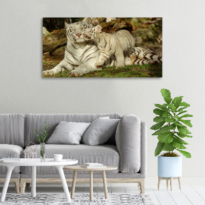 Cuadro canvas con impresión uv duradera horizontal Tigres