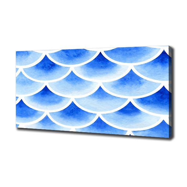 Cuadro canvas moderno de gran formato horizontal escamas de pescado