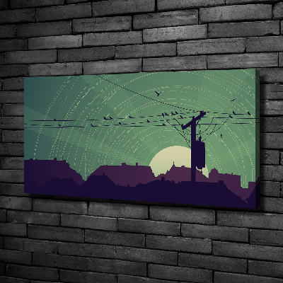 Foto en lienzo con acabado profesional horizontal Ciudad de los pájaros