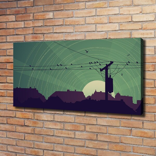 Foto en lienzo con acabado profesional horizontal Ciudad de los pájaros