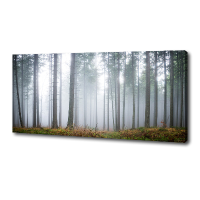 Fotocuadro en lienzo de alta calidad horizontal Niebla en el bosque
