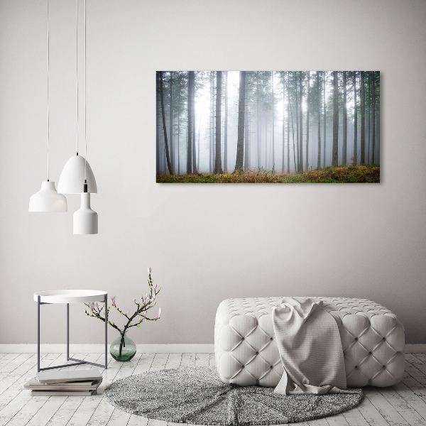 Fotocuadro en lienzo de alta calidad horizontal Niebla en el bosque