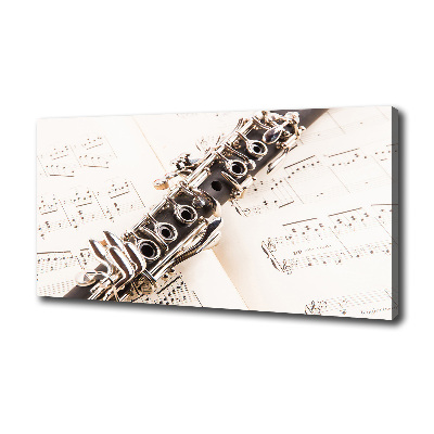 Cuadro canvas moderno de gran formato horizontal Clarinete