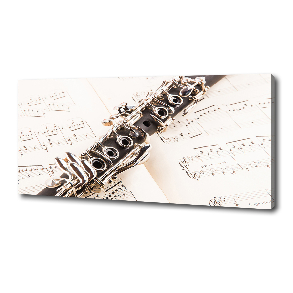 Cuadro canvas moderno de gran formato horizontal Clarinete