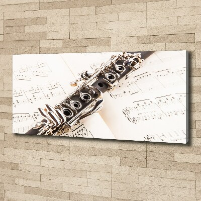Cuadro canvas moderno de gran formato horizontal Clarinete