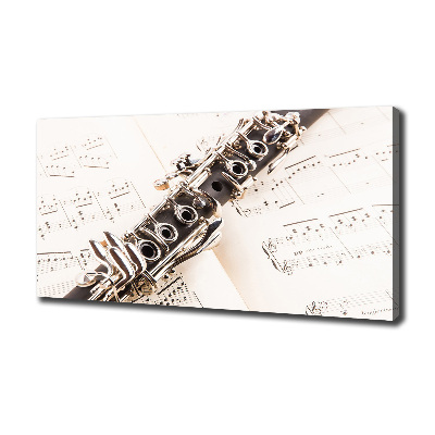Cuadro canvas moderno de gran formato horizontal Clarinete