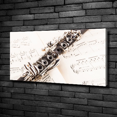 Cuadro canvas moderno de gran formato horizontal Clarinete