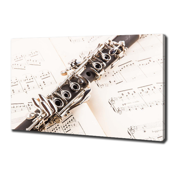 Cuadro canvas moderno de gran formato horizontal Clarinete