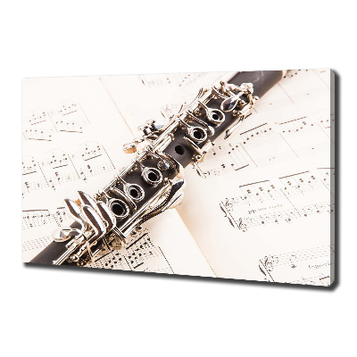 Cuadro canvas moderno de gran formato horizontal Clarinete
