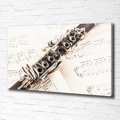 Cuadro canvas moderno de gran formato horizontal Clarinete