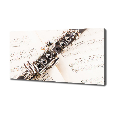 Cuadro canvas moderno de gran formato horizontal Clarinete