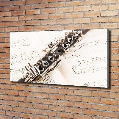 Cuadro canvas moderno de gran formato horizontal Clarinete