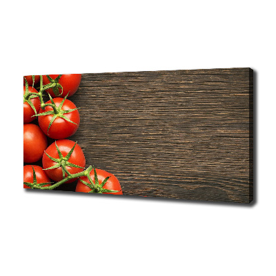 Foto en lienzo con acabado profesional horizontal Tomates en madera