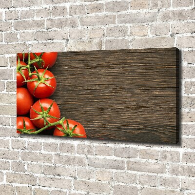 Foto en lienzo con acabado profesional horizontal Tomates en madera