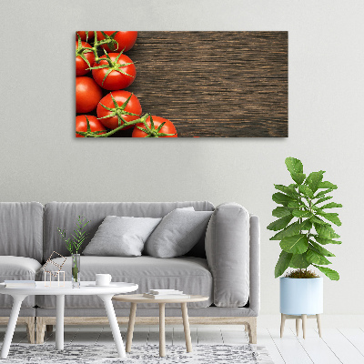 Foto en lienzo con acabado profesional horizontal Tomates en madera