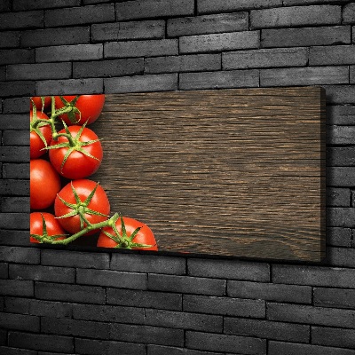 Foto en lienzo con acabado profesional horizontal Tomates en madera