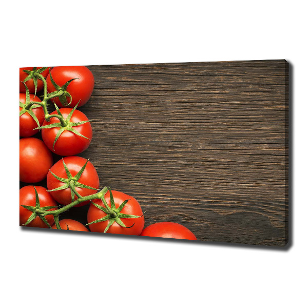 Foto en lienzo con acabado profesional horizontal Tomates en madera