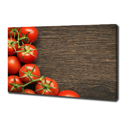 Foto en lienzo con acabado profesional horizontal Tomates en madera