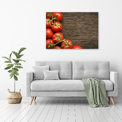 Foto en lienzo con acabado profesional horizontal Tomates en madera