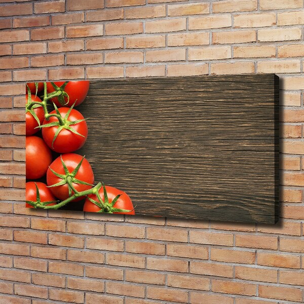 Foto en lienzo con acabado profesional horizontal Tomates en madera