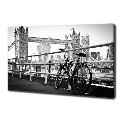 Cuadro canvas moderno de gran formato horizontal Ciclismo en Londres