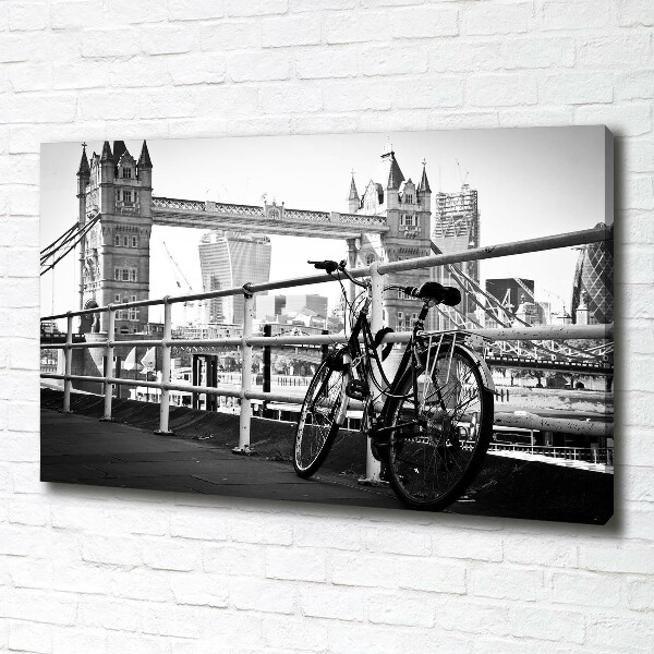 Cuadro canvas moderno de gran formato horizontal Ciclismo en Londres