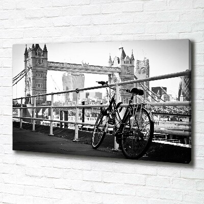 Cuadro canvas moderno de gran formato horizontal Ciclismo en Londres