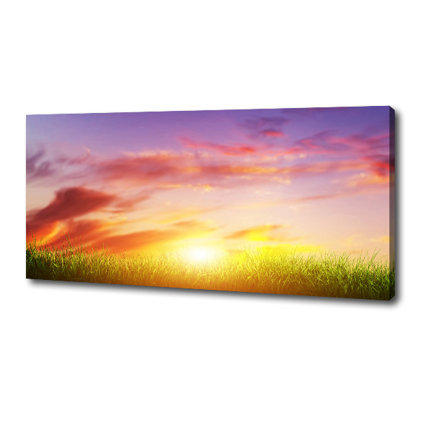 Cuadro canvas moderno de gran formato horizontal Atardecer