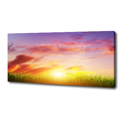 Cuadro canvas moderno de gran formato horizontal Atardecer