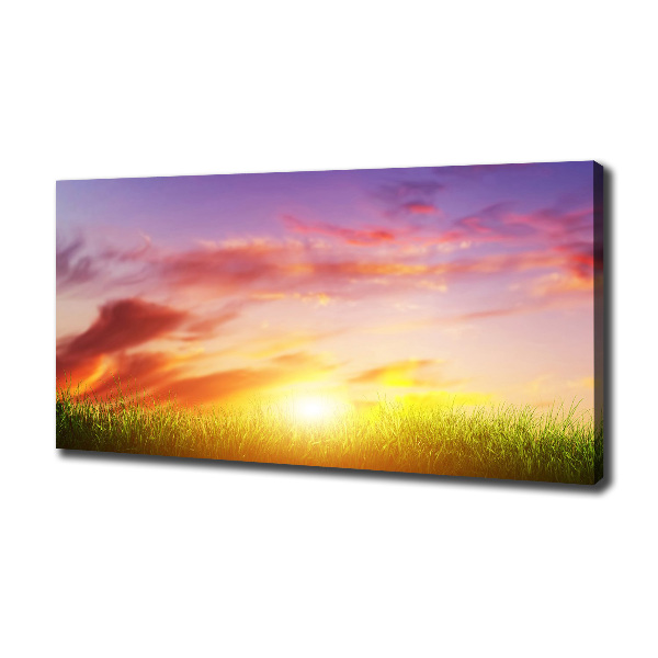 Cuadro canvas moderno de gran formato horizontal Atardecer