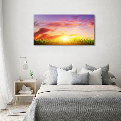 Cuadro canvas moderno de gran formato horizontal Atardecer