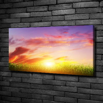 Cuadro canvas moderno de gran formato horizontal Atardecer