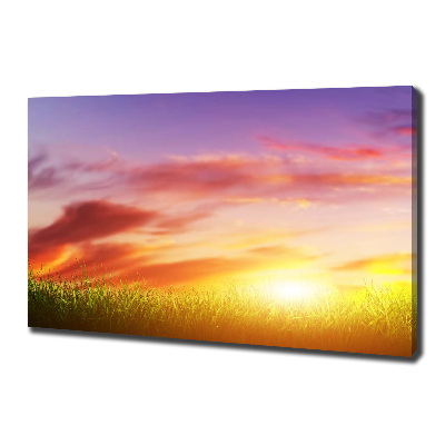 Cuadro canvas moderno de gran formato horizontal Atardecer