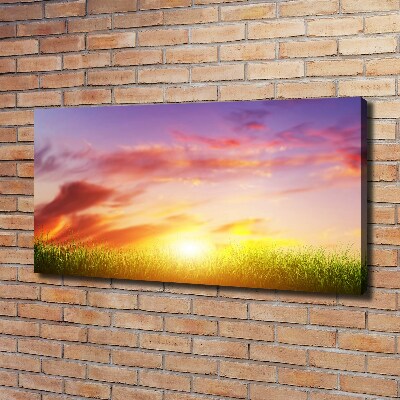 Cuadro canvas moderno de gran formato horizontal Atardecer
