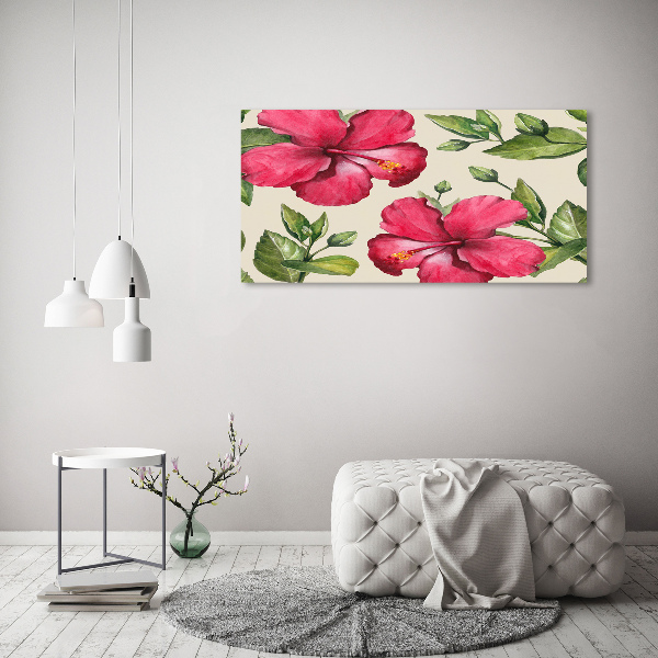 Foto en lienzo con acabado profesional horizontal Hibisco rosa