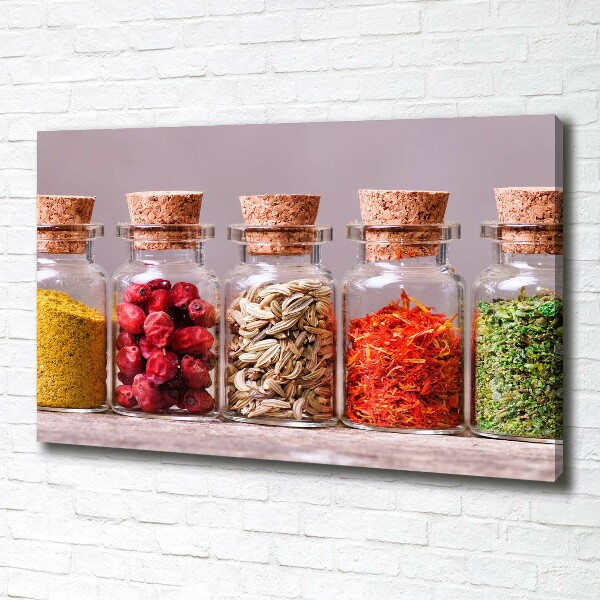 Fotocuadro en lienzo de alta calidad horizontal Especias de colores