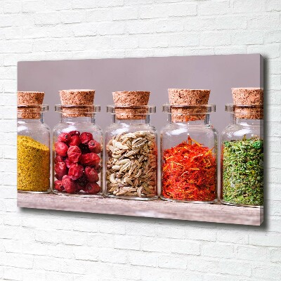 Fotocuadro en lienzo de alta calidad horizontal Especias de colores