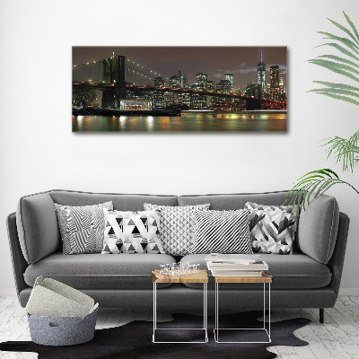 Cuadro canvas con impresión uv duradera horizontal Nueva York de noche