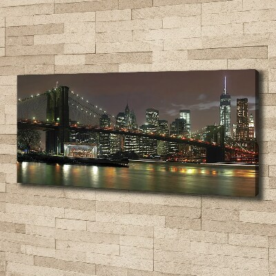 Cuadro canvas con impresión uv duradera horizontal Nueva York de noche