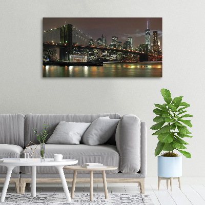 Cuadro canvas con impresión uv duradera horizontal Nueva York de noche