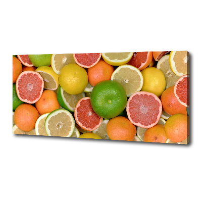 Cuadro canvas moderno de gran formato horizontal Frutas cítricas