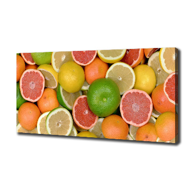 Cuadro canvas moderno de gran formato horizontal Frutas cítricas