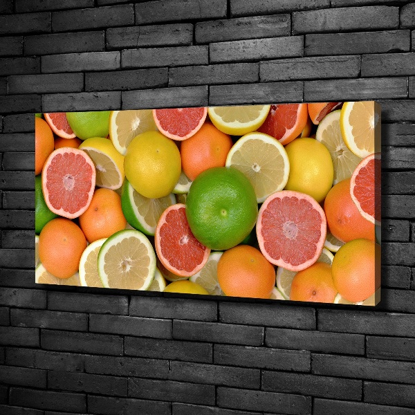 Cuadro canvas moderno de gran formato horizontal Frutas cítricas