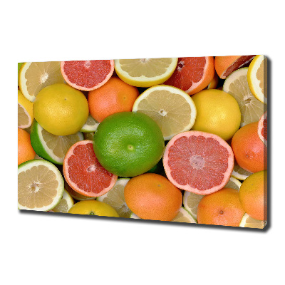 Cuadro canvas moderno de gran formato horizontal Frutas cítricas
